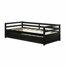 Load image into Gallery viewer, Twin/Twin Dorm Style Trundle Daybed Platform Bed Frame in Espresso