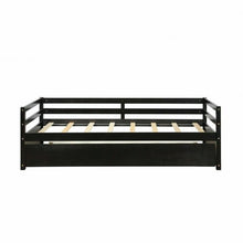 Load image into Gallery viewer, Twin/Twin Dorm Style Trundle Daybed Platform Bed Frame in Espresso