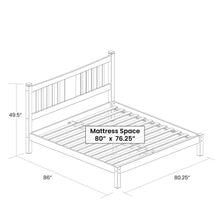 Load image into Gallery viewer, King Size Farmhouse Style Solid Wood Platform Bed with Headboard in Espresso
