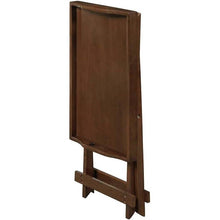 Load image into Gallery viewer, Folding TV Tray Bedside Table in Dark Brown Espresso Wood Finish