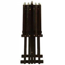 Load image into Gallery viewer, Set of 4 - Folding TV Tray Table Set with Stand in Dark Brown Wood Finish