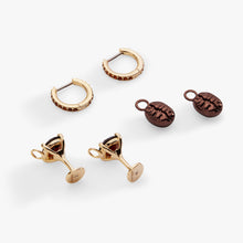 Load image into Gallery viewer, Espresso Martini Interchangeable Charm Huggie Hoop Set of 2
