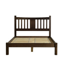 Load image into Gallery viewer, Queen Size Farmhouse Style Solid Wood Platform Bed with Headboard in Espresso
