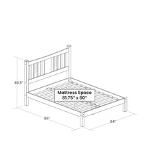 Load image into Gallery viewer, Queen Size Farmhouse Style Solid Wood Platform Bed with Headboard in Espresso