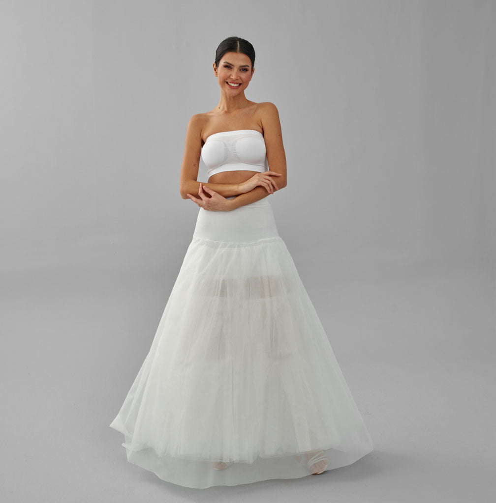 Fishtail Crinoline Skirt , Wedding Dress Underskirt, White Petticoat Skirt