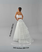 Load image into Gallery viewer, Fishtail Crinoline Skirt , Wedding Dress Underskirt, White Petticoat Skirt