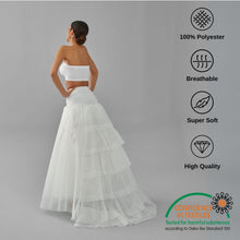Load image into Gallery viewer, Fishtail Crinoline Skirt , Wedding Dress Underskirt, White Petticoat Skirt