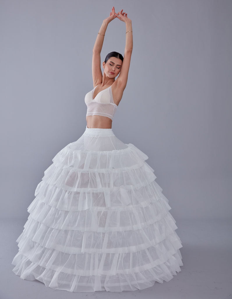 Wedding Dress with Underskirt-Quinceanera Dress Petticoat-Bridal Ball Gown Crinoline