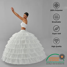 Load image into Gallery viewer, Simple Wedding Dresses Ball Gown Crinoline Skirt -Quinceanera Petticoat Skirt