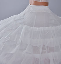 Load image into Gallery viewer, White Petticoat for Wedding Dress, 10 Hoop Bridal Underskirt, Ball Gown Crinoline, Plus Size Petticoat for Prom &amp; Costume