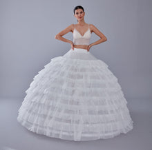 Load image into Gallery viewer, White Petticoat for Wedding Dress, 10 Hoop Bridal Underskirt, Ball Gown Crinoline, Plus Size Petticoat for Prom &amp; Costume