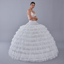 Load image into Gallery viewer, White Petticoat for Wedding Dress, 10 Hoop Bridal Underskirt, Ball Gown Crinoline, Plus Size Petticoat for Prom &amp; Costume