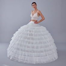 Load image into Gallery viewer, White Petticoat for Wedding Dress, 10 Hoop Bridal Underskirt, Ball Gown Crinoline, Plus Size Petticoat for Prom &amp; Costume