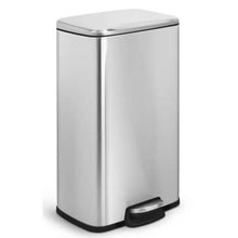 Load image into Gallery viewer, 8-Gallon Stainless Steel Kitchen Trash Can with Step-on Lid