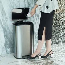 Load image into Gallery viewer, 8-Gallon Stainless Steel Kitchen Trash Can with Step-on Lid
