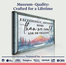 Load image into Gallery viewer, Ephesians 3:20: More Than We Could Ask Or Imagine Faith Sign