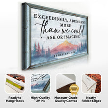 Load image into Gallery viewer, Ephesians 3:20: More Than We Could Ask Or Imagine Faith Sign