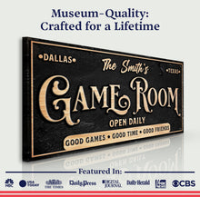 Load image into Gallery viewer, Personalized Game Room Sign