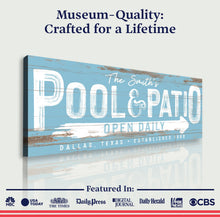 Load image into Gallery viewer, Personalized Pool And Patio Sign V