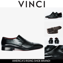 Load image into Gallery viewer, The Everest Black Leather Cap Toe Dress Loafer Men Shoe