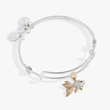 Load image into Gallery viewer, Textured  Goldfish Charm Bangle