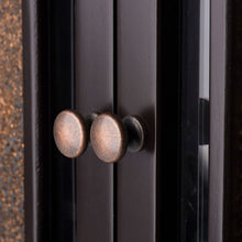 Load image into Gallery viewer, Espresso Bathroom Wall Cabinet with Amber Mosaic Glass Accents