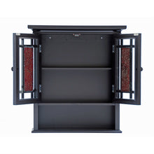Load image into Gallery viewer, Espresso Bathroom Wall Cabinet with Amber Mosaic Glass Accents