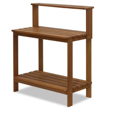 Load image into Gallery viewer, Solid Meranti Wood Outdoor Garden Potting Bench Table with Bottom Shelf