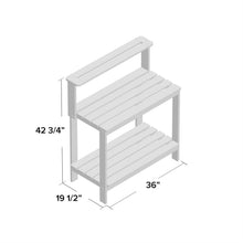 Load image into Gallery viewer, Solid Meranti Wood Outdoor Garden Potting Bench Table with Bottom Shelf