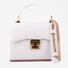 Load image into Gallery viewer, The Ege White Leather Handbag