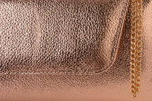 Load image into Gallery viewer, The Ege Rose Gold Leather Clutch