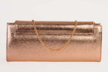 Load image into Gallery viewer, The Ege Rose Gold Leather Clutch