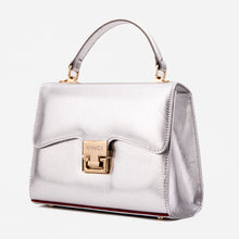 Load image into Gallery viewer, The Ege Silver Leather Handbag