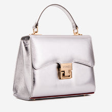 Load image into Gallery viewer, The Ege Silver Leather Handbag