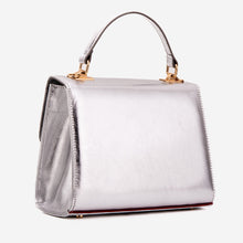 Load image into Gallery viewer, The Ege Silver Leather Handbag