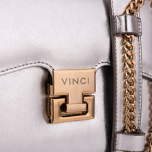 Load image into Gallery viewer, The Ege Silver Leather Handbag