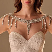 Load image into Gallery viewer, Elegant Crystal Shoulder Necklace - Bridal Shoulder Body Jewelry