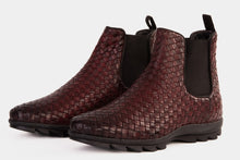 Load image into Gallery viewer, The Luxpre Burgundy Leather Handwoven Casual Chelsea Men Boot Final Sale!