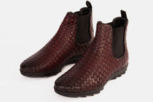 Load image into Gallery viewer, The Luxpre Burgundy Leather Handwoven Casual Chelsea Men Boot Final Sale!