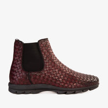 Load image into Gallery viewer, The Luxpre Burgundy Leather Handwoven Casual Chelsea Men Boot Final Sale!
