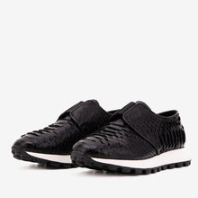 Load image into Gallery viewer, The Obsidian Black Python Leather Men Sneaker