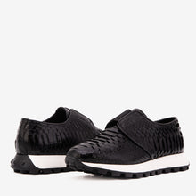 Load image into Gallery viewer, The Obsidian Black Python Leather Men Sneaker