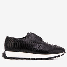 Load image into Gallery viewer, The Obsidian Black Python Leather Men Sneaker