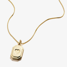 Load image into Gallery viewer, Slider Tag Heart Charm Necklace, 21''