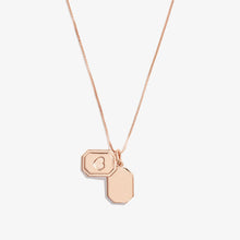 Load image into Gallery viewer, Slider Tag Heart Charm Necklace, 21''