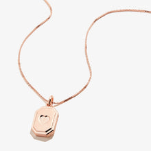 Load image into Gallery viewer, Slider Tag Heart Charm Necklace, 21''