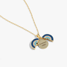 Load image into Gallery viewer, Evil Eye 'Positive Vibes' Mantra Necklace