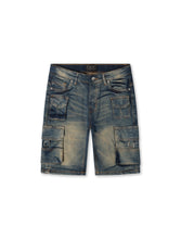 Load image into Gallery viewer, Exit Apparel Cargo Denim Shorts - Blue
