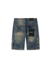 Load image into Gallery viewer, Exit Apparel Cargo Denim Shorts - Blue