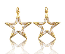 Load image into Gallery viewer, CZ Micro Pave Large Five Star Shape Pendant , 23x25mm,  SKU#F1186C